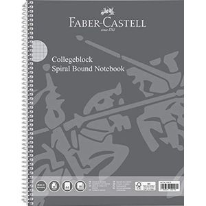 Faber Castell 10419 College blok DIN A4 80 vellen/90 g/m² FSC-mix fijn houtvrij papier gemaakt in Duitsland geruit - aan beide zijden rand - 1 stuk