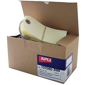 Apli 101580 etiketten met draad, 120 x 57 mm, bruin, 200 stuks