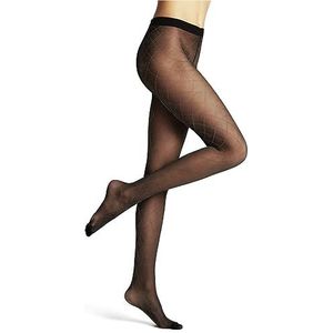 FALKE Dames panty zwart (zwart/goud 3335), S-M, zwart (zwart/goud 3335)