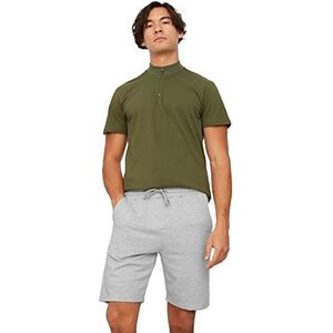 Trendyol Grijze mannelijke regular fit shorts en bermuda casual heren, grijs.