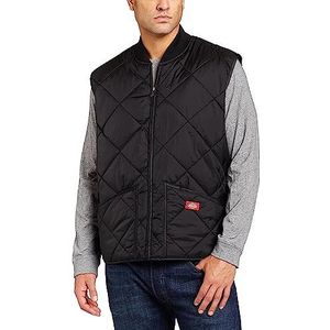 Dickies Gilet matelassé Diamond pour homme, Noir, XXL