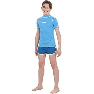 Seac T-Sun Shorts voor kinderen, Rash Guard UV-bescherming, T-shirt voor zwemmen of duiken, Oceaan Blauw