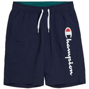 Champion Legacy Icons Beachshorts B-Crinkle Taslon Contrast Logo Costume de short pour enfants et adolescents, Bleu marine, 11-12 ans