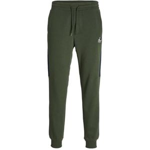 JACK&JONES JUNIOR Jpstgordon Jjkylo Pantalon de jogging pour garçon, Bleu marine/détail : bleu goblin bloqué/coupe décontractée, 122