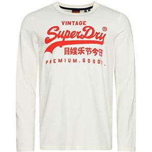 Superdry Shirt met lange mouwen voor heren, Ecru