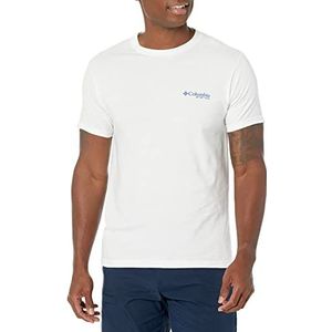 Columbia T-shirt graphique PFG pour homme, Blanc/Triangle, XL