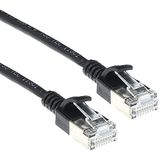 ACT DC7903 Câble réseau CAT6a, U/FTP LSZH, fin, 3,8 mm, flexible, sans accroc, avec fiche RJ45, pour une utilisation dans les centres de données, 3 m, noir