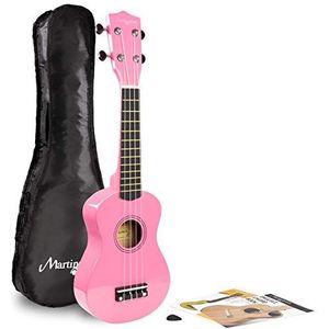 Martin Smith UK-212-PNK-A Ukelele Met Ukelele Tas Roze Design