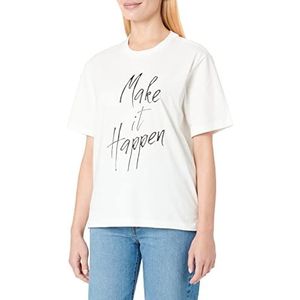 s.Oliver T-shirt, bedrukt, wit, maat S, dames, bedrukt met witte opdruk, maat S, Witte opdruk.
