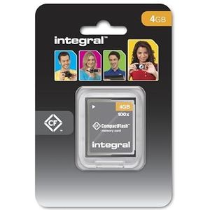 Integral - 4 GB geheugenkaart CompactFlash, overdrachtssnelheid 100 x voor camera's