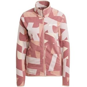 adidas Terrex Multi Printed Full Zip Fleece Jacket met doorlopende ritssluiting van fleece voor dames (1 stuk)