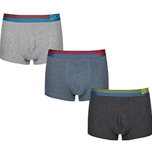 DKNY Katoenen boxershorts voor heren, blauw/grijs, M, Blauw/Grijs