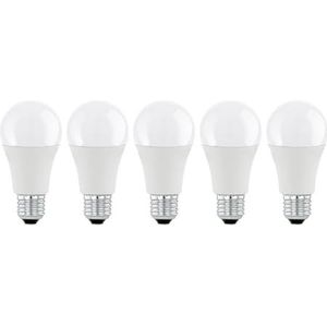 EGLO 5 x E27 ledlamp, Edison-lamp, ondoorzichtig, 8,5 watt (komt overeen met 60 watt), 806 lumen, warmwitte lamp, 3000 K, A60, Ø 6 cm