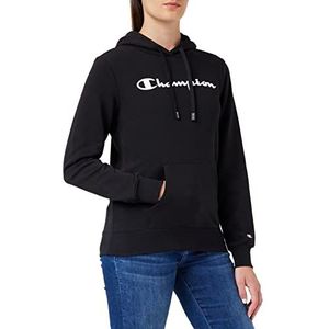 Champion American Classics-Big Logo Hoody, zwart.
