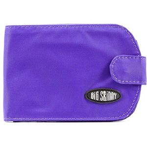 Big Skinny Women's Taxicat Bi-Fold Slim Wallet, Holds Up to 25 Cards, Purple