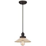 Westinghouse Lighting 6338240 63382 hanglamp voor binnen, met één lamp, antieke spiegelafwerking, glas, geolied brons
