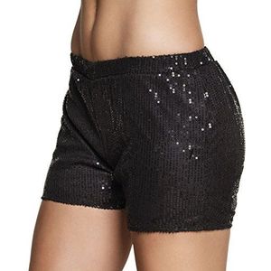 Hotpants Shorts met pailletten, maat M, zwart.