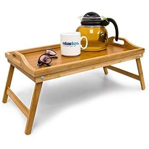 relaxdays Bedtafel - Bamboe hout - Dienblad - 50x30 cm