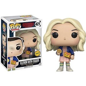 Funko Eleven [with Eggos] (Chase Edition): Stranger Things x POP! TV Vinyl Figure & 1 PET Plastic Graphical Protector Bundle [#421/13318 - B]