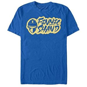 Star Wars Fennec Shand Text Logo Organic T-shirt à manches courtes unisexe, bleu clair, L