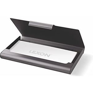 Lexon Card Box, kaarthouder, uniseks, bruin, grijs, klein, grijs.