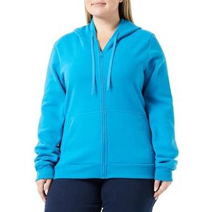 Flyweight Dames stijlvolle polyester hoodie met ritssluiting blauw maat XL, blauw, XL, Blauw