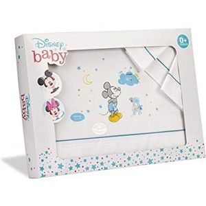 Interbaby Beddengoed voor kinderwagen Disney Mickey Mouse, wit/blauw