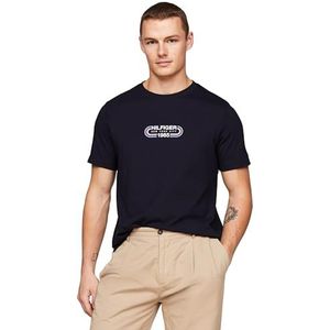 Tommy Hilfiger Hilfiger Track Graphic Tee S/S T-Shirts pour homme, Desert Sky, 3XL grande taille taille tall