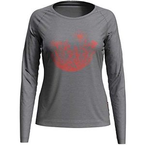 Odlo Concord Sweatshirt voor dames met ronde hals, Grijs gemêleerd - SS20 bloemenprint