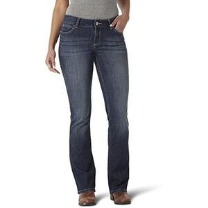 Wrangler Western Mid Rise Stretch Jeans voor dames, Navy Blauw