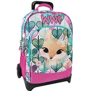 WWF Rugzak trolley rugzak unisex kinderen, Roze, Casual