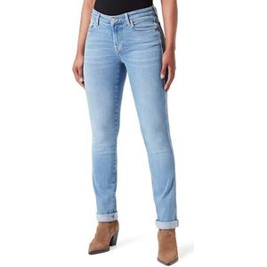 7 For All Mankind Kimmie Sliillint Jeans met rechte pijpen voor dames, Lichtblauw