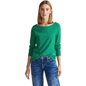 Street One A320924 Basic T-shirt met lange mouwen voor dames, Verse lente groen