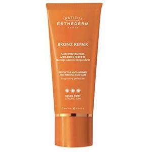 Instituut Esthederm Bronz Repair Anti-rimpel zonnescherm, Tonicity, Optimalisatie van de natuurlijke bruining, sterke zon, tube 50 ml