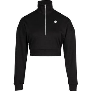 Gorilla Wear - Ocala Cropped Half-Zip Sweatshirt - Zwart