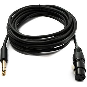 System-S Câble audio XLR 3 broches femelle vers prise jack 6,35 mm Adaptateur AUX 5 m