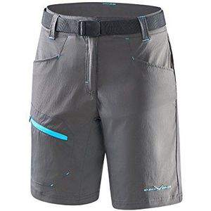 Black Crevice Trekkingshorts voor dames, wandelshorts, korte wandelshorts voor dames, outdoor shorts voor dames, waterdicht en sneldrogend, duurzame en ademende wandelshorts met zakken, Antraciet