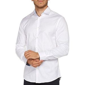 SELECTED HOMME Shdonenew-mark T-shirt Ls Noos zakelijk overhemd voor heren, Wit (helder wit)