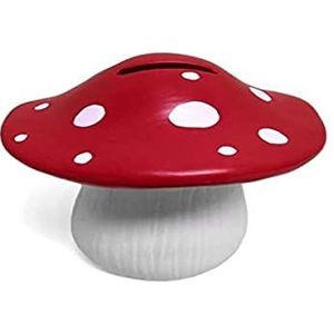 Fisura - Originele spaarpot met verschillende vormen en maten grote spaarpot voor volwassenen als geschenk spaarpot (rode paddenstoel)