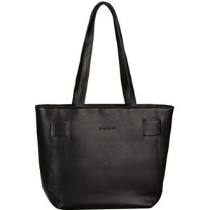 TOM TAILOR Bags Paige schoudertas met ritssluiting voor dames, zwart, maat M, zwart, casual, zwart, casual, zwart., informeel