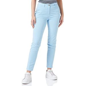 Tommy Hilfiger Slim Co Blend geweven chinobroek voor dames, Vessel Blauw