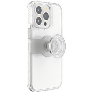 PopSockets: PopCase voor iPhone 13 Pro met een herpositioneerbare PopGrip Slide-houder en handgreep met verwisselbare bovenkant, helder