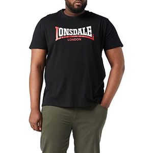 Lonsdale Two Tone T-shirt voor heren, Zwart (schwarz)
