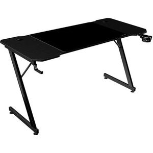 MARSGAMING MGD-X140, gamingbureau, ergonomisch design, koolstofvezeloppervlak, metalen frame, XXL muismat, hoofdtelefoon- en drankhouder, kabelbeheer, gamingbureau 140 x 60 cm