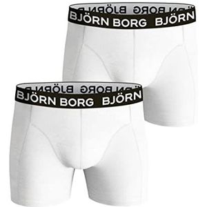 Björn Borg Core Boxer Boxershorts voor heren, 2 stuks, Wit/Zwart