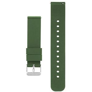 cobee Siliconen horlogeband - Zachte rubberen waterdichte reserveband met verzilverde roestvrijstalen gesp, Roestvrij staal