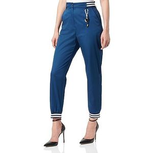 Love Moschino Jogger Fit Trousers Pantalon Décontracté pour Femme, bleu, 50