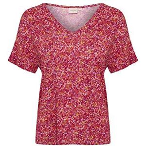 Cream crbastilla dames t-shirt, Berry Flower Meadow
