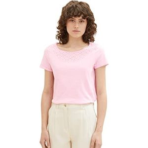 TOM TAILOR T-shirt pour femme avec détails, 31814 - Lilac Candy, XXL