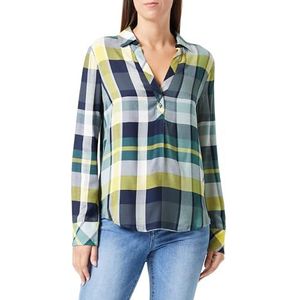 s.Oliver Blouse met lange mouwen dames blouse met lange mouwen, Blauw/Groen